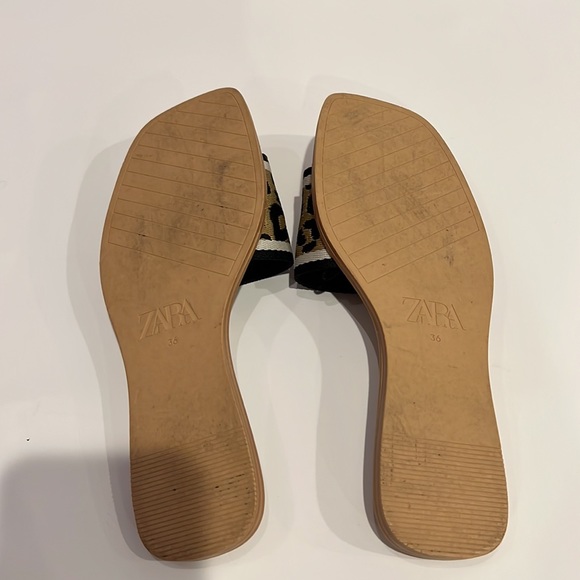 Zara Leopard Print Sandals size 6 - Picture 4 of 4